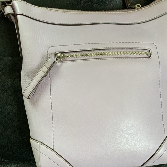 Coach Crossbody/Shoulder Leather Bag, Lavender Color - Picture 16 of 16